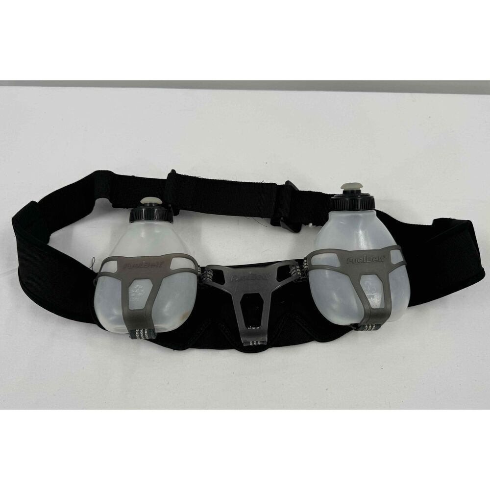 Fuelbelt Black Dual Bottle Adjustable Hydration Belt